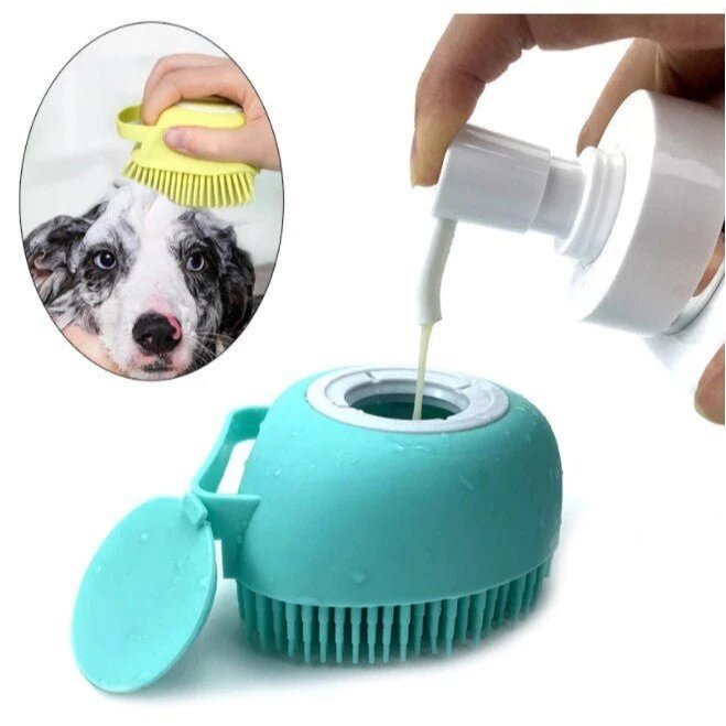 Silikon-Badebürste für Hunde und Katzen - Petmoment
